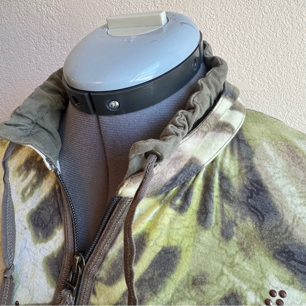 Y2K Luisa Cerano Abstract Print Zip Up Rhinestone Embellished Fairy Grunge Edgy - Picture 6 of 11